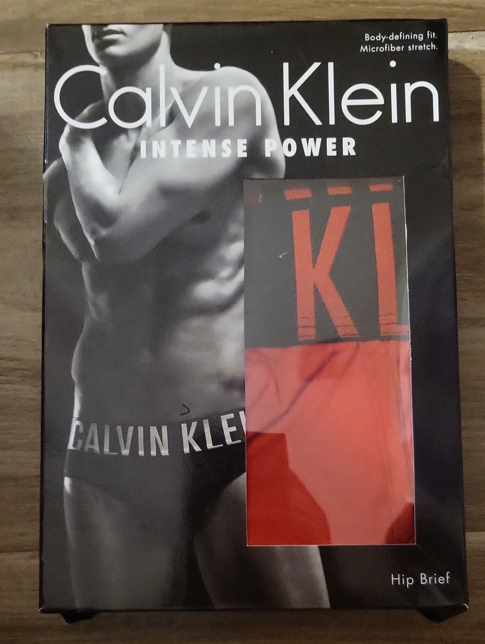 Calvin Klein Intense Power Hip Brief - Red with Black Waistband